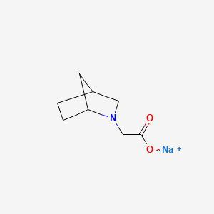 molecular formula C8H12NNaO2 B567796 Sodium 2-azabicyclo[2.2.1]heptane-2-acetic acid CAS No. 1255717-20-4