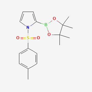 molecular formula C17H22BNO4S B567798 1-(p-Toluenesulfonyl)pyrrole-2-boronic acid pinacol ester CAS No. 1218790-43-2