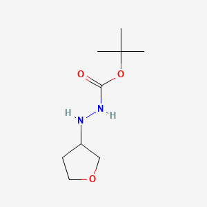 molecular formula C9H18N2O3 B567801 tert-Butyl 2-(tetrahydrofuran-3-yl)hydrazinecarboxylate CAS No. 1219018-82-2
