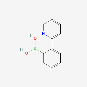 molecular formula C11H10BNO2 B567810 (2-(Pyridin-2-yl)phenyl)boronic acid CAS No. 1243264-50-7