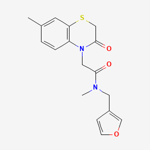 molecular formula C17H18N2O3S B5678113 N-(3-furylmethyl)-N-methyl-2-(7-methyl-3-oxo-2,3-dihydro-4H-1,4-benzothiazin-4-yl)acetamide 
