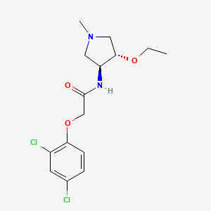 molecular formula C15H20Cl2N2O3 B5678153 2-(2,4-dichlorophenoxy)-N-[(3S,4S)-4-ethoxy-1-methylpyrrolidin-3-yl]acetamide 