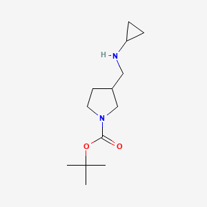 molecular formula C13H24N2O2 B567816 叔丁基 3-((环丙基氨基)甲基)吡咯烷-1-羧酸酯 CAS No. 1289387-40-1