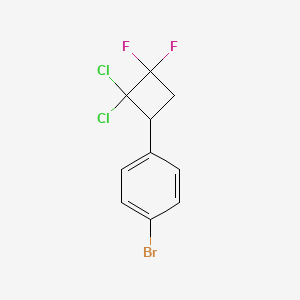 molecular formula C10H7BrCl2F2 B567818 1-Bromo-4-(2,2-dichloro-3,3-difluorocyclobutyl)benzene CAS No. 1352318-34-3