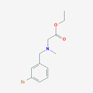 molecular formula C12H16BrNO2 B5678182 Ethyl 2-[(3-bromophenyl)methyl-methylamino]acetate 
