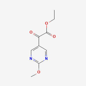 molecular formula C9H10N2O4 B567819 Ethyl 2-(2-Methoxy-5-pyrimidinyl)-2-oxoacetate CAS No. 1346597-52-1