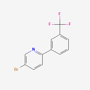 molecular formula C12H7BrF3N B567820 5-Bromo-2-(3-(trifluoromethyl)phenyl)pyridine CAS No. 1215073-37-2