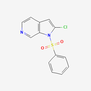 molecular formula C13H9ClN2O2S B567821 1-(Phenylsulfonyl)-2-chloro-6-azaindole CAS No. 1227269-16-0