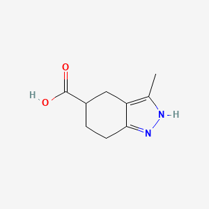 molecular formula C9H12N2O2 B567824 3-Methyl-4,5,6,7-tetrahydro-2H-indazole-5-carboxylic acid CAS No. 1338247-49-6
