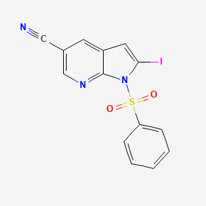 1-(Phenylsulphonyl)-5-cyano-2-iodo-7-azaindole