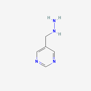 molecular formula C5H8N4 B567840 5-(Hydrazinomethyl)pyrimidine CAS No. 1234616-20-6