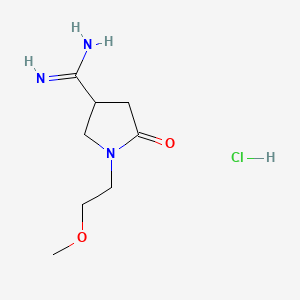 1-(2-Methoxyethyl)-2-oxopyrrolidine-4-carboxamidine Hydrochloride