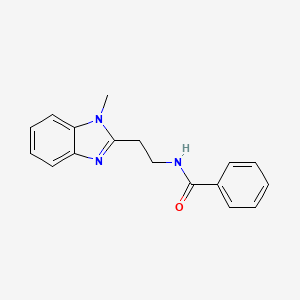 molecular formula C17H17N3O B5678442 N-[2-(1-methyl-1H-1,3-benzodiazol-2-yl)ethyl]benzamide 