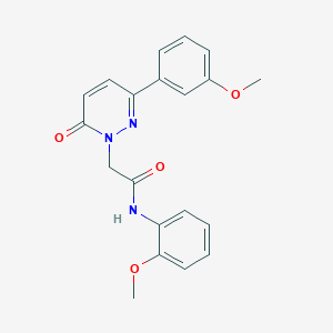 molecular formula C20H19N3O4 B5678491 N-(2-methoxyphenyl)-2-(3-(3-methoxyphenyl)-6-oxopyridazin-1(6H)-yl)acetamide 