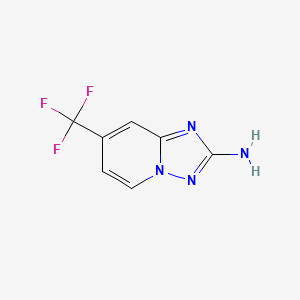 molecular formula C7H5F3N4 B567855 7-(Trifluoromethyl)-[1,2,4]triazolo[1,5-a]pyridin-2-amine CAS No. 1260811-97-9