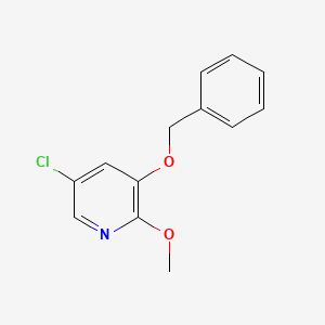 molecular formula C13H12ClNO2 B567860 3-(Benzyloxy)-5-chloro-2-methoxypyridine CAS No. 1242336-52-2