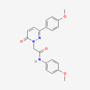 molecular formula C20H19N3O4 B5678623 N-(4-methoxyphenyl)-2-(3-(4-methoxyphenyl)-6-oxopyridazin-1(6H)-yl)acetamide 