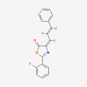 molecular formula C18H12FNO2 B5678658 (4E)-2-(2-fluorophenyl)-4-[(E)-3-phenylprop-2-enylidene]-1,3-oxazol-5-one 