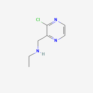 molecular formula C7H10ClN3 B567866 N-[(3-chloropyrazin-2-yl)methyl]ethanamine CAS No. 1289386-39-5