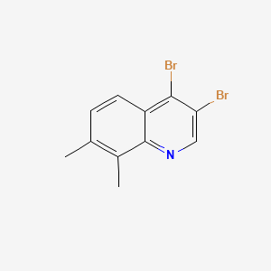 molecular formula C11H9Br2N B567871 3,4-Dibromo-7,8-dimethylquinoline CAS No. 1209530-20-0