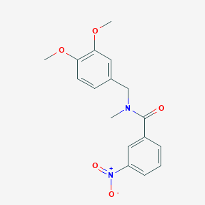 molecular formula C17H18N2O5 B5678715 N-[(3,4-dimethoxyphenyl)methyl]-N-methyl-3-nitrobenzamide 