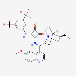 molecular formula C32H30F6N4O3 B567872 3-[[3,5-bis(trifluoroMethyl)phenyl]aMino]-4-[[(8alpha,9S)-10,11-dihydro-6/'-Methoxycinchonan-9-yl]aMino] CAS No. 1352957-59-5