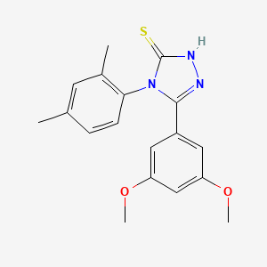 molecular formula C18H19N3O2S B5678743 5-(3,5-dimethoxyphenyl)-4-(2,4-dimethylphenyl)-4H-1,2,4-triazole-3-thiol 