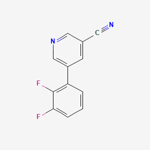 molecular formula C12H6F2N2 B567877 5-(2,3-Difluorophenyl)nicotinonitrile CAS No. 1261732-07-3