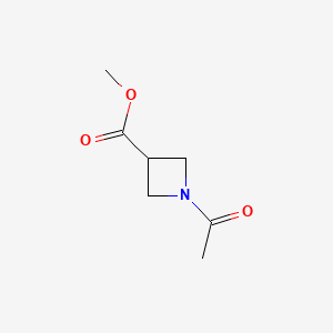 molecular formula C7H11NO3 B567881 Methyl 1-Acetyl-3-azetidinecarboxylate CAS No. 1353953-76-0
