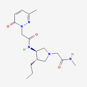molecular formula C17H27N5O3 B5678830 N-methyl-2-[(3R,4S)-3-[[2-(3-methyl-6-oxopyridazin-1-yl)acetyl]amino]-4-propylpyrrolidin-1-yl]acetamide 