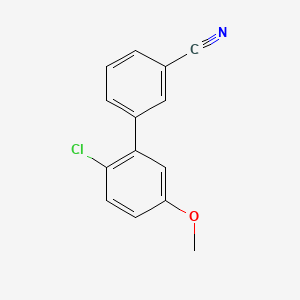 molecular formula C14H10ClNO B567889 3-(2-Chloro-5-methoxyphenyl)benzonitrile CAS No. 1365271-89-1