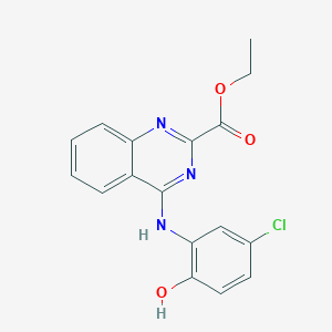 molecular formula C17H14ClN3O3 B5678898 Ethyl 4-(5-chloro-2-hydroxyanilino)quinazoline-2-carboxylate 
