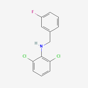 molecular formula C13H10Cl2FN B567890 2,6-Dichloro-N-(3-fluorobenzyl)aniline CAS No. 1225795-87-8