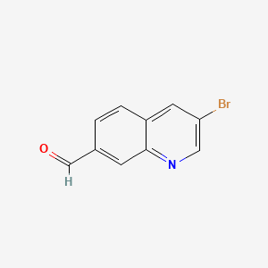 molecular formula C10H6BrNO B567893 3-溴喹啉-7-甲醛 CAS No. 1259224-17-3