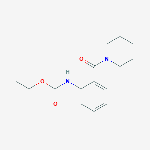molecular formula C15H20N2O3 B5678941 ethyl N-[2-(piperidine-1-carbonyl)phenyl]carbamate 