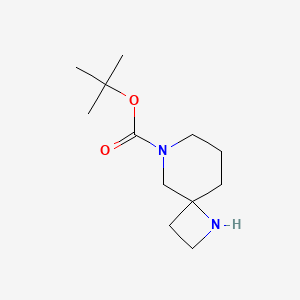 molecular formula C12H22N2O2 B567897 叔丁基1,6-二氮杂螺[3.5]壬烷-6-羧酸酯 CAS No. 1251002-00-2