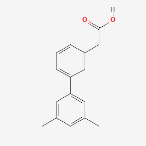 molecular formula C16H16O2 B567900 3-(3,5-Dimethylphenyl)phenylacetic acid CAS No. 1334500-03-6