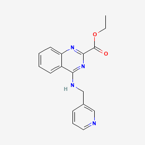 molecular formula C17H16N4O2 B5679002 ethyl 4-((pyridin-3-ylmethyl)amino)quinazoline-2-carboxylate 