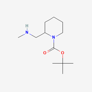 molecular formula C12H24N2O2 B567905 Tert-butyl 2-((methylamino)methyl)piperidine-1-carboxylate CAS No. 1245645-35-5