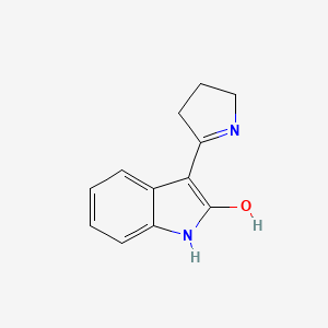 molecular formula C12H12N2O B5679088 3-[(2Z)-PYRROLIDIN-2-YLIDENE]-2,3-DIHYDRO-1H-INDOL-2-ONE 