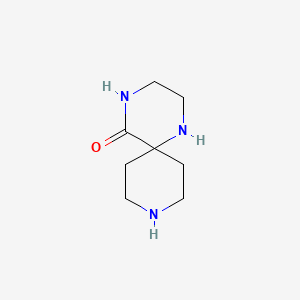 molecular formula C8H15N3O B567910 1,4,9-Triazaspiro[5.5]undecan-5-one CAS No. 1251044-42-4