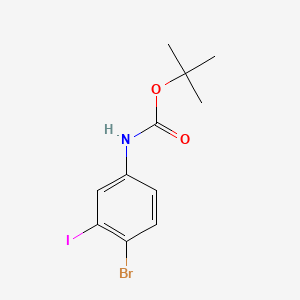 molecular formula C11H13BrINO2 B567911 Tert-butyl 4-bromo-3-iodophenylcarbamate CAS No. 1225389-44-5