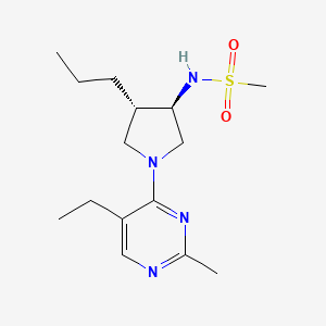 molecular formula C15H26N4O2S B5679115 N-[(3R,4S)-1-(5-ethyl-2-methylpyrimidin-4-yl)-4-propylpyrrolidin-3-yl]methanesulfonamide 
