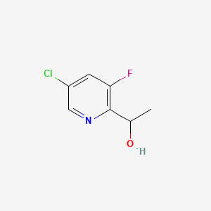 molecular formula C7H7ClFNO B567915 1-(5-Chloro-3-fluoropyridin-2-YL)ethanol CAS No. 1374652-03-5