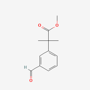 molecular formula C12H14O3 B567919 Methyl 2-(3-formylphenyl)-2-methylpropanoate CAS No. 1245806-89-6
