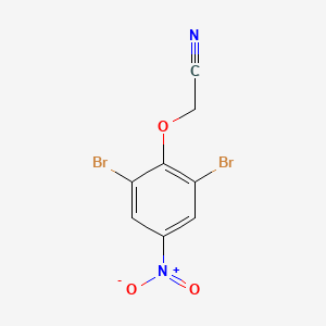 molecular formula C8H4Br2N2O3 B567922 2-(2,6-Dibromo-4-nitrophenoxy)acetonitrile CAS No. 1221793-70-9