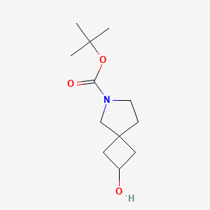 molecular formula C12H21NO3 B567924 tert-Butyl 2-hydroxy-6-azaspiro[3.4]octane-6-carboxylate CAS No. 1239319-91-5