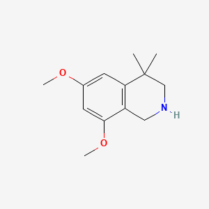 molecular formula C13H19NO2 B567925 6,8-Dimethoxy-4,4-dimethyl-1,2,3,4-tetrahydroisoquinoline CAS No. 1267476-95-8