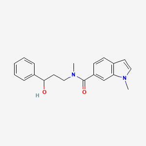 molecular formula C20H22N2O2 B5679329 N-(3-hydroxy-3-phenylpropyl)-N,1-dimethyl-1H-indole-6-carboxamide 