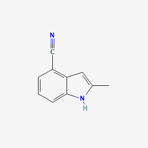 molecular formula C10H8N2 B567933 2-Methyl-1H-indole-4-carbonitrile CAS No. 1360883-22-2